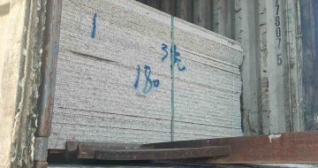 郴州 芝麻白花岗岩石材3.0公分光面毛板装柜出货