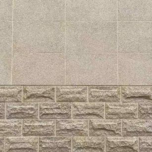 郴州 黄金麻自然面蘑菇石配荔枝面干挂