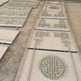 郴州 白麻花岗岩外墙立面雕刻板