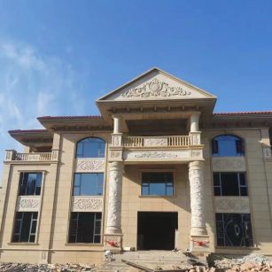 郴州 黄金麻花岗岩别墅外墙干挂