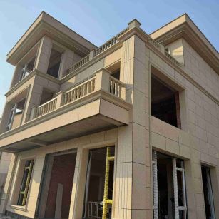 郴州 黄金麻花岗岩石材荔枝面外墙干挂效果展示