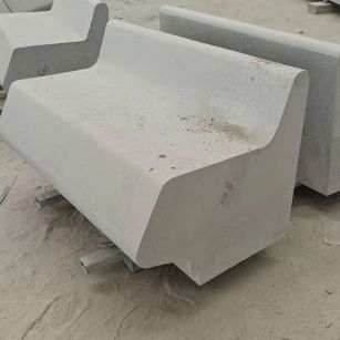 郴州 芝麻白花岗岩异形坐凳，石凳