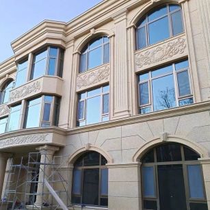 郴州 黄金麻花岗岩别墅外墙干挂