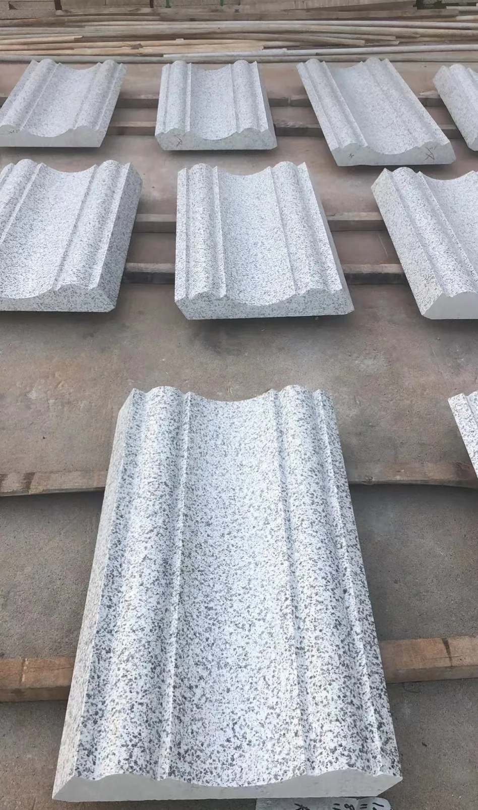 郴州 白麻花岗岩光面别墅线条