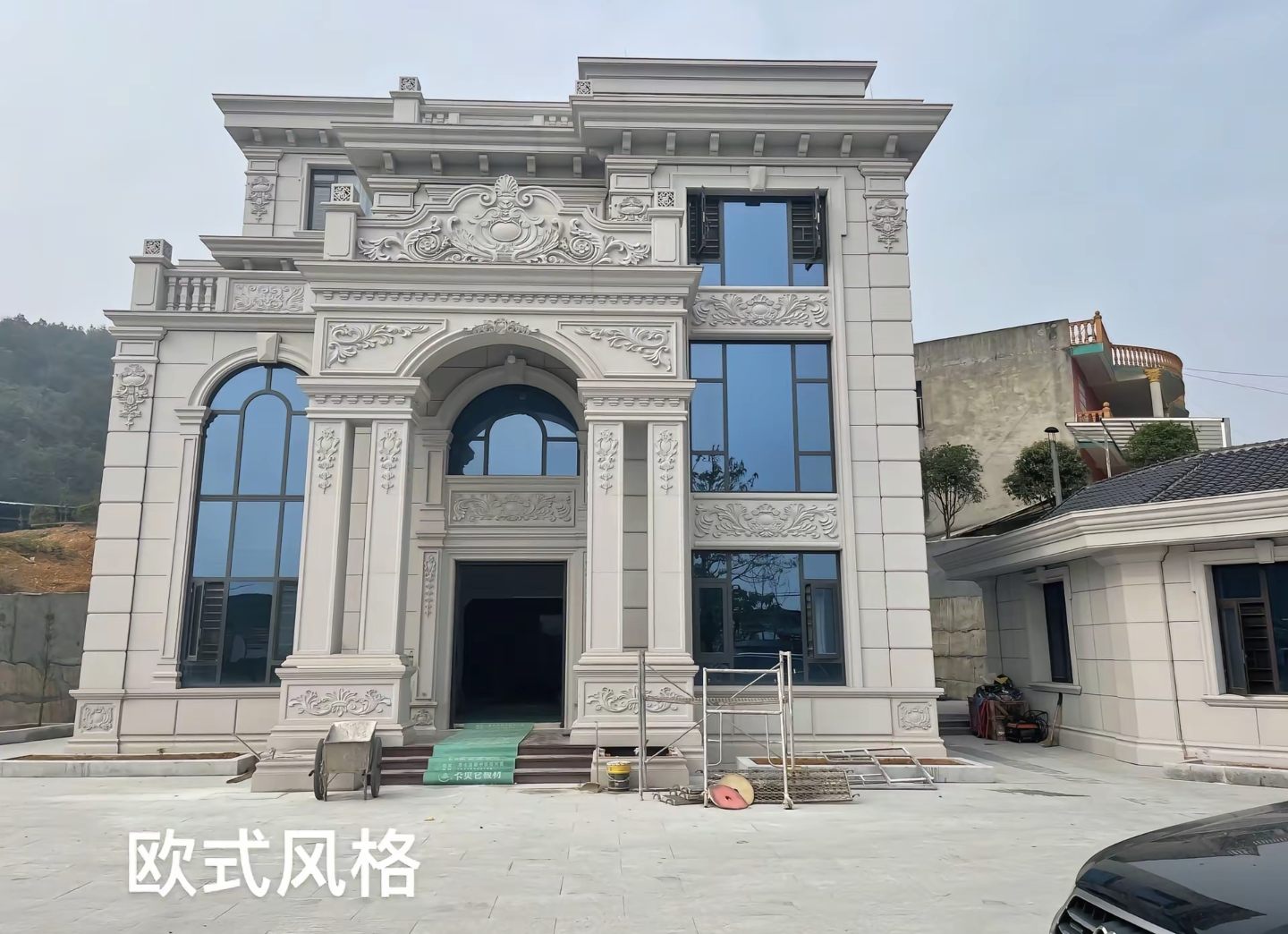 郴州 白麻花岗岩别墅外墙干挂