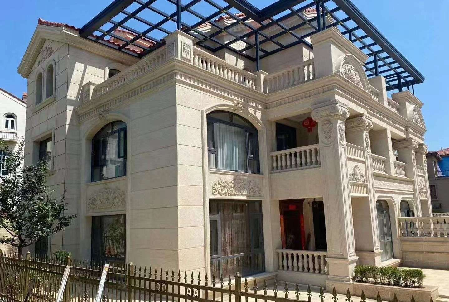 郴州 黄金麻花岗岩荔枝面别墅外墙干挂