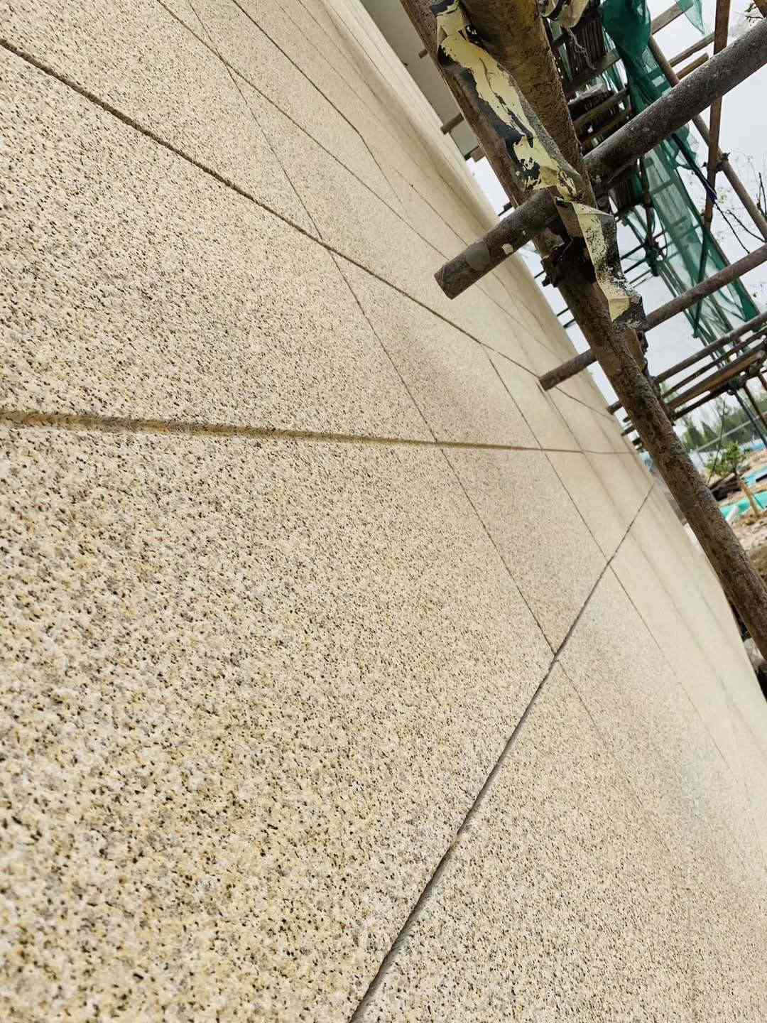 郴州 黄金麻花岗岩荔枝面外墙干挂石材效果示例