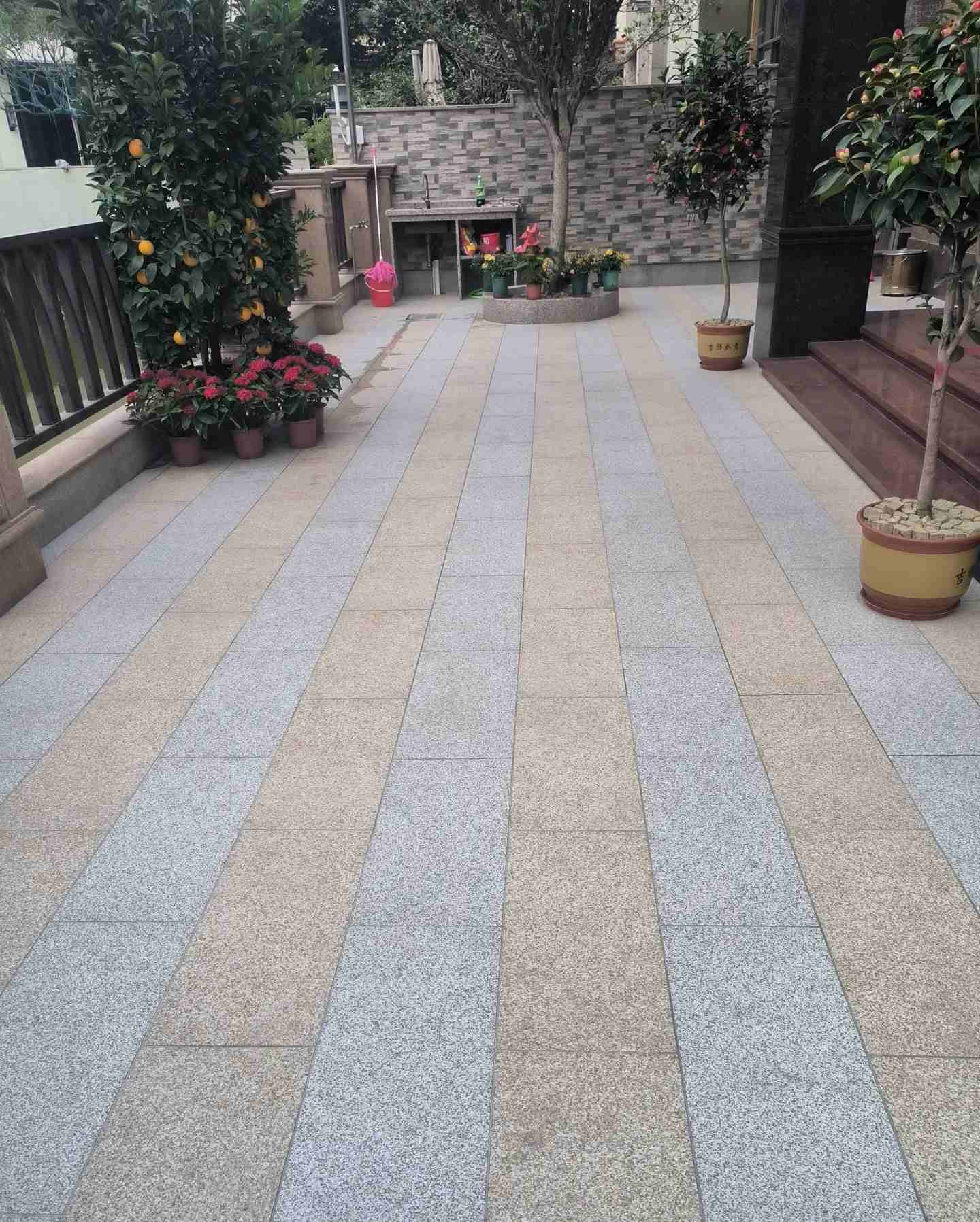 郴州 黄金麻白麻荔枝面庭院铺装展示