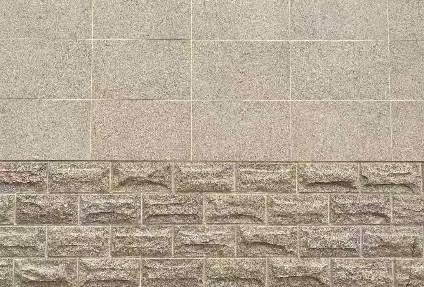 郴州 黄金麻自然面蘑菇石配荔枝面干挂