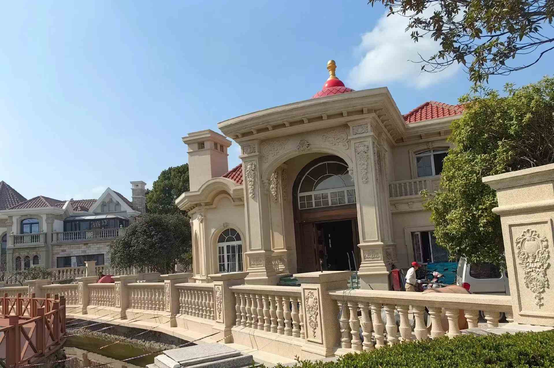 郴州 黄金麻花岗岩欧式别墅