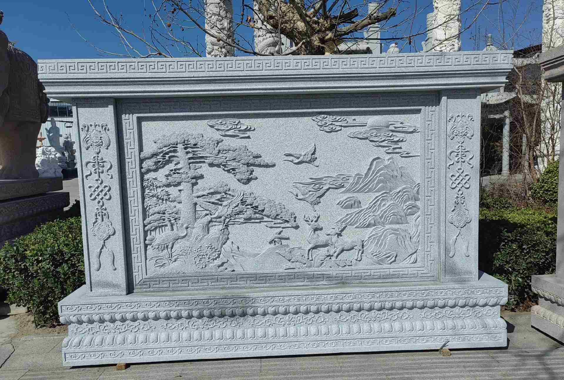 郴州 芝麻白大型照壁，屏风，影壁