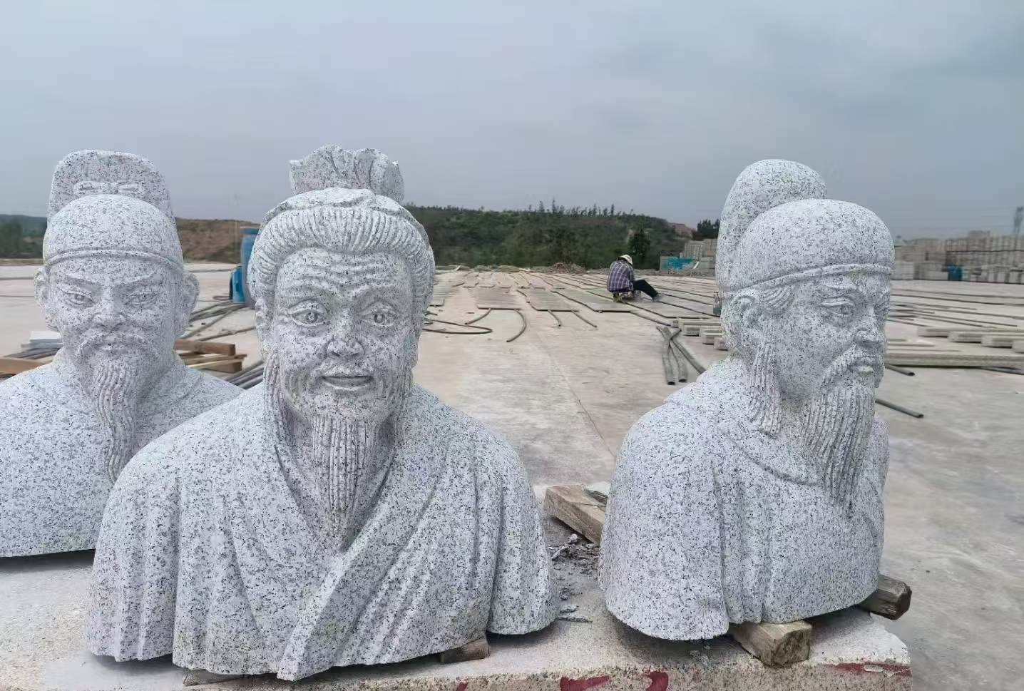 郴州 白麻花岗岩石材人物立体雕刻