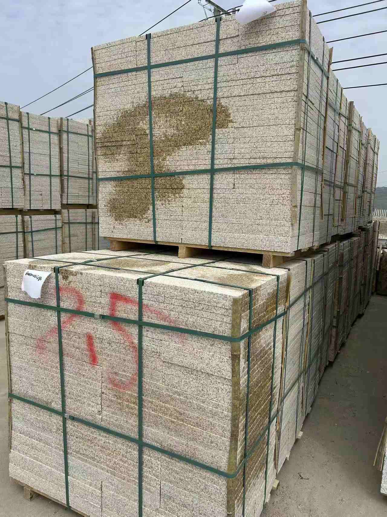 郴州 黄金麻花岗岩石材荔枝面地铺石2.5*300*600